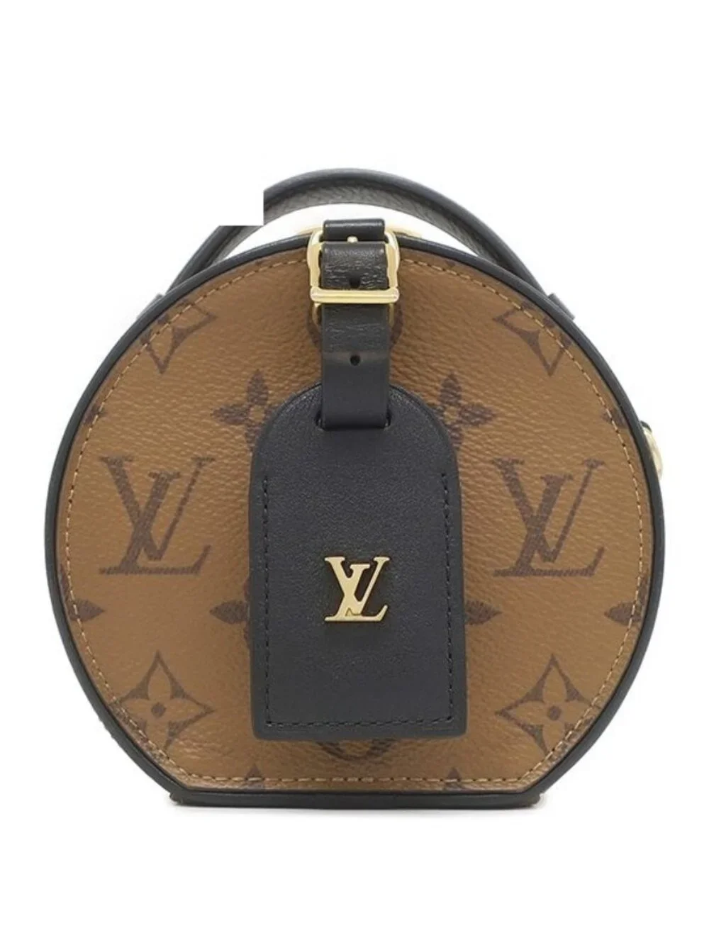 Louis Vuitton Shoulder Bag Mini Boite Chapeau Leather Monogram Reverse Canvas